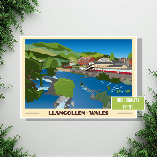 Llangollen Landscape Print – Dee Valley (Lustre Art Print)