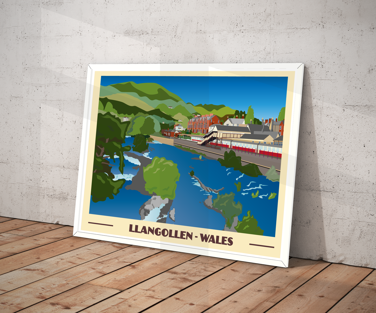 Llangollen Landscape Print – Dee Valley (Lustre Art Print)