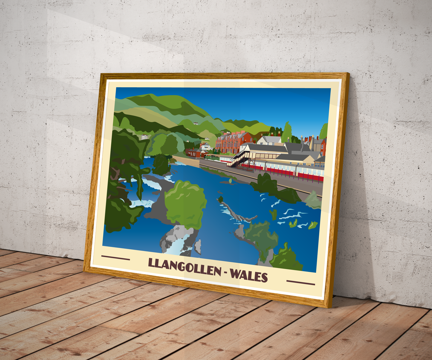 Llangollen Landscape Print – Dee Valley (Lustre Art Print)