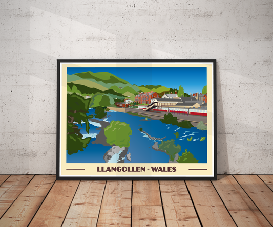 Llangollen Landscape Print – Dee Valley (Lustre Art Print)