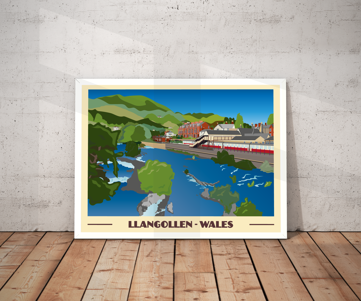 Llangollen Landscape Print – Dee Valley (Lustre Art Print)