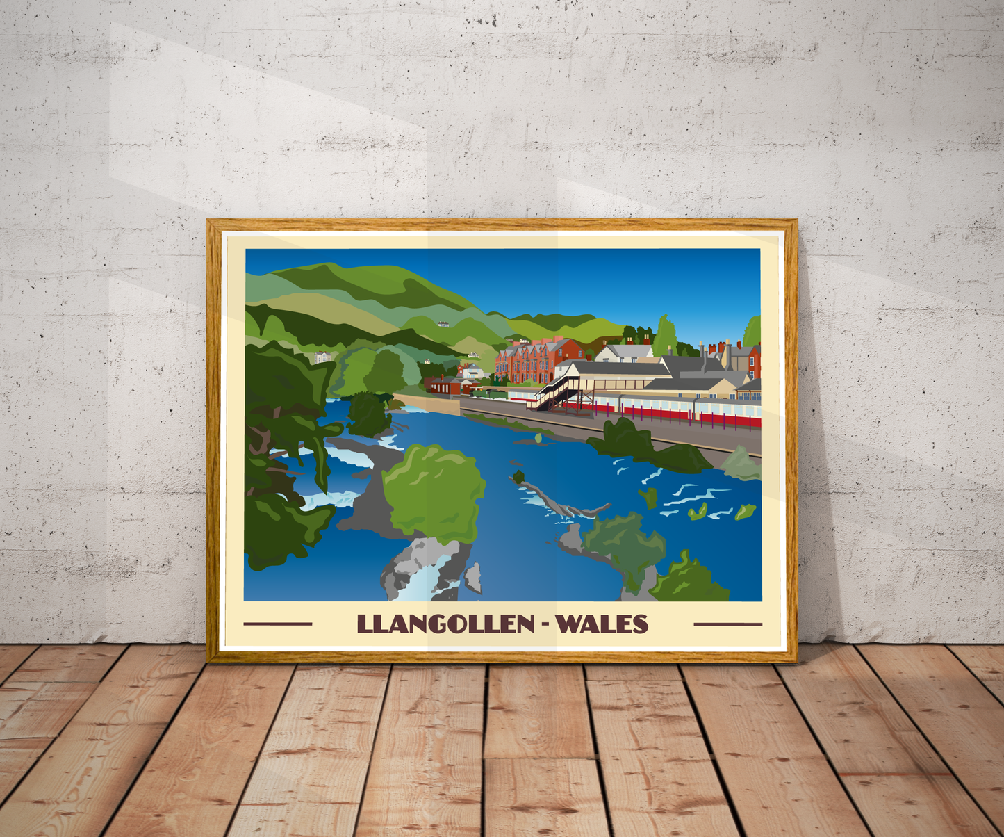 Llangollen Landscape Print – Dee Valley (Lustre Art Print)
