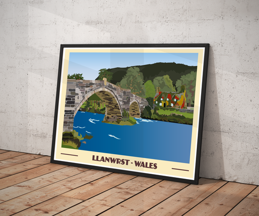 Llanrwst Landscape Print – Conwy Valley (Lustre Art Print)