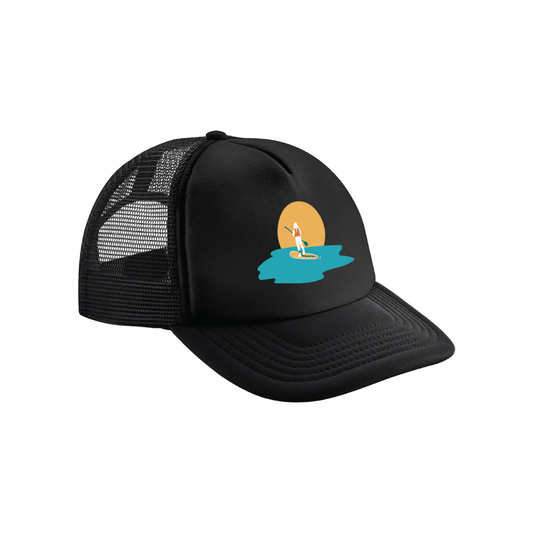 Maverick Mums Paddle Boarding Sunset Trucker Cap | Vintage Adventure Snapback