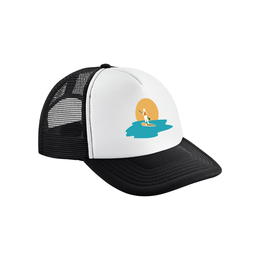Maverick Mums Paddle Boarding Sunset Trucker Cap | Vintage Adventure Snapback