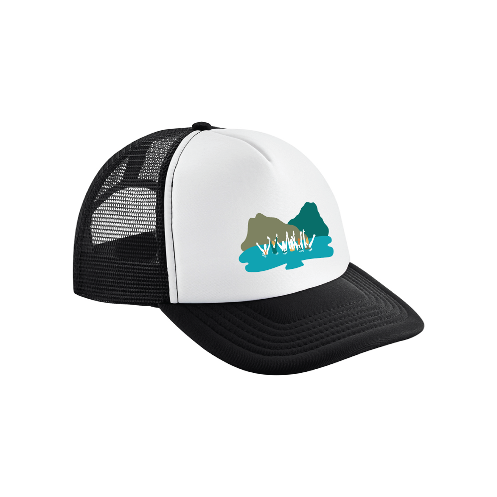 Maverick Mums Wild Swimming Mountains Trucker Cap | Vintage Adventure Snapback
