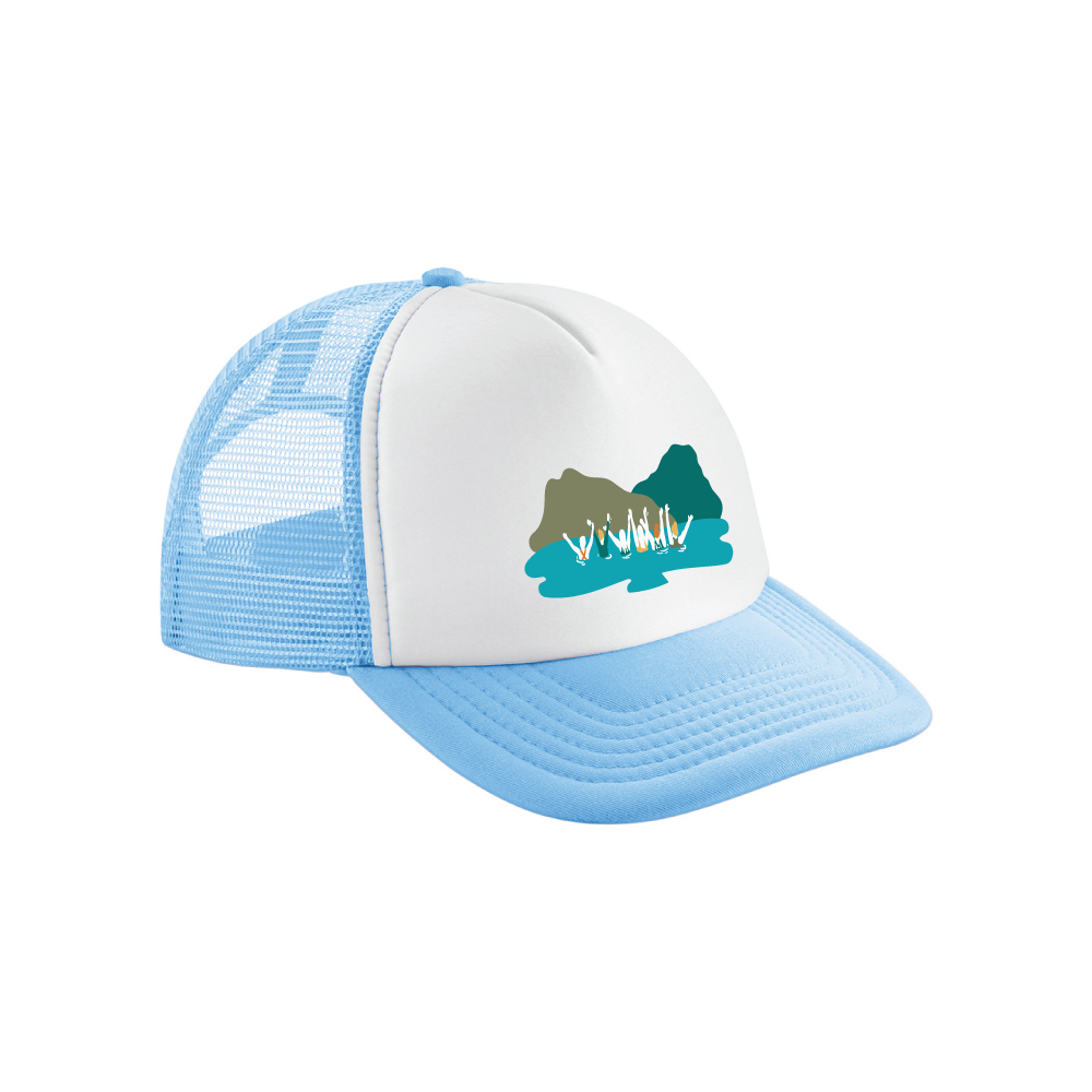 Maverick Mums Wild Swimming Mountains Trucker Cap | Vintage Adventure Snapback