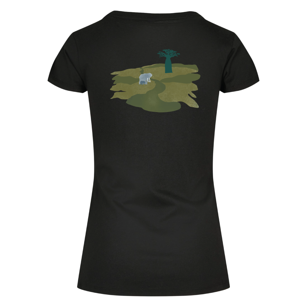 Maverick Mums Elephant Mother and Calf Classic Fit T-Shirt | Adventure Tee | Front & Back Print