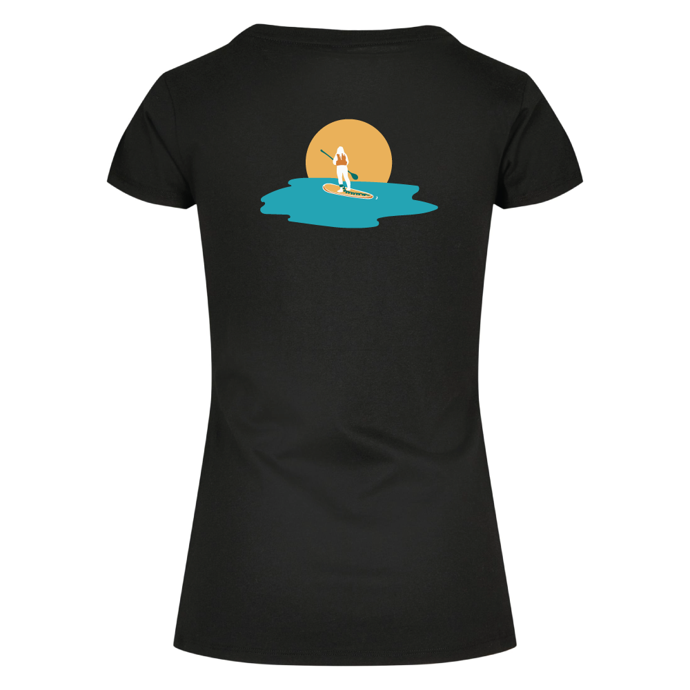 Maverick Mums Sunset Paddleboard Classic Fit T-Shirt | Unisex Adventure Tee | Front & Back Design
