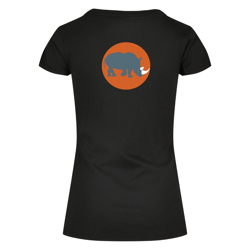 Maverick Mums Sunset Rhino Classic Fit T-Shirt | Adventure Tee | Front & Back Print