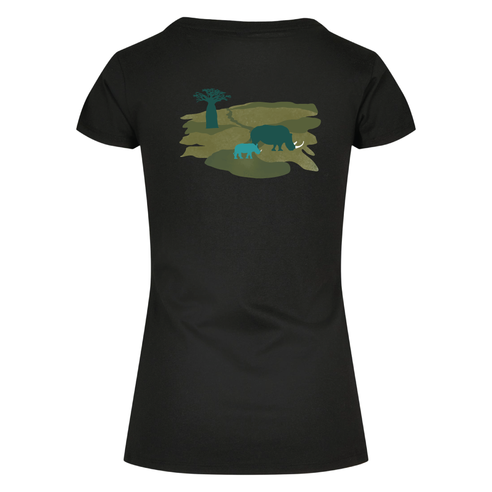 Maverick Mums Rhino Mother and Calf Classic Fit T-Shirt | Adventure Tee | Front & Back Print