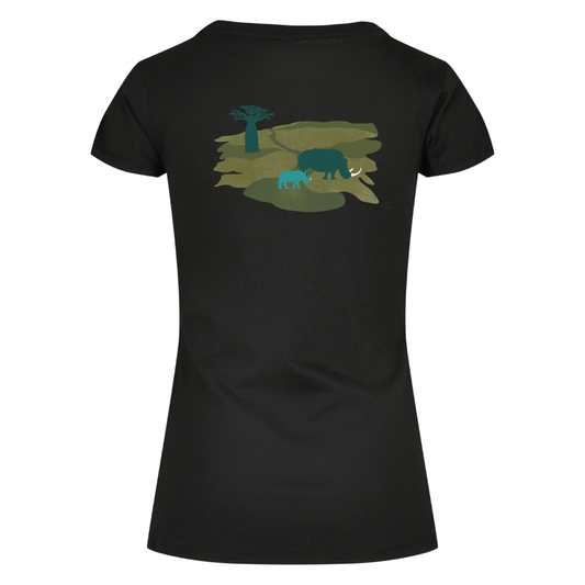 Maverick Mums Rhino Mother and Calf Classic Fit T-Shirt | Adventure Tee | Front & Back Print