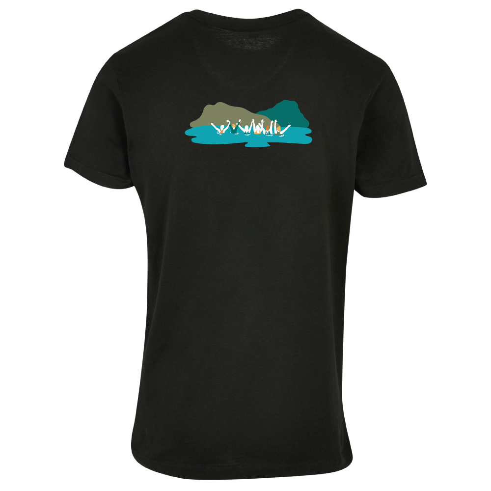 Maverick Mums Mountain Wild Swimming Group Relaxed Fit T-Shirt | Unisex Adventure Tee | Front & Back Design