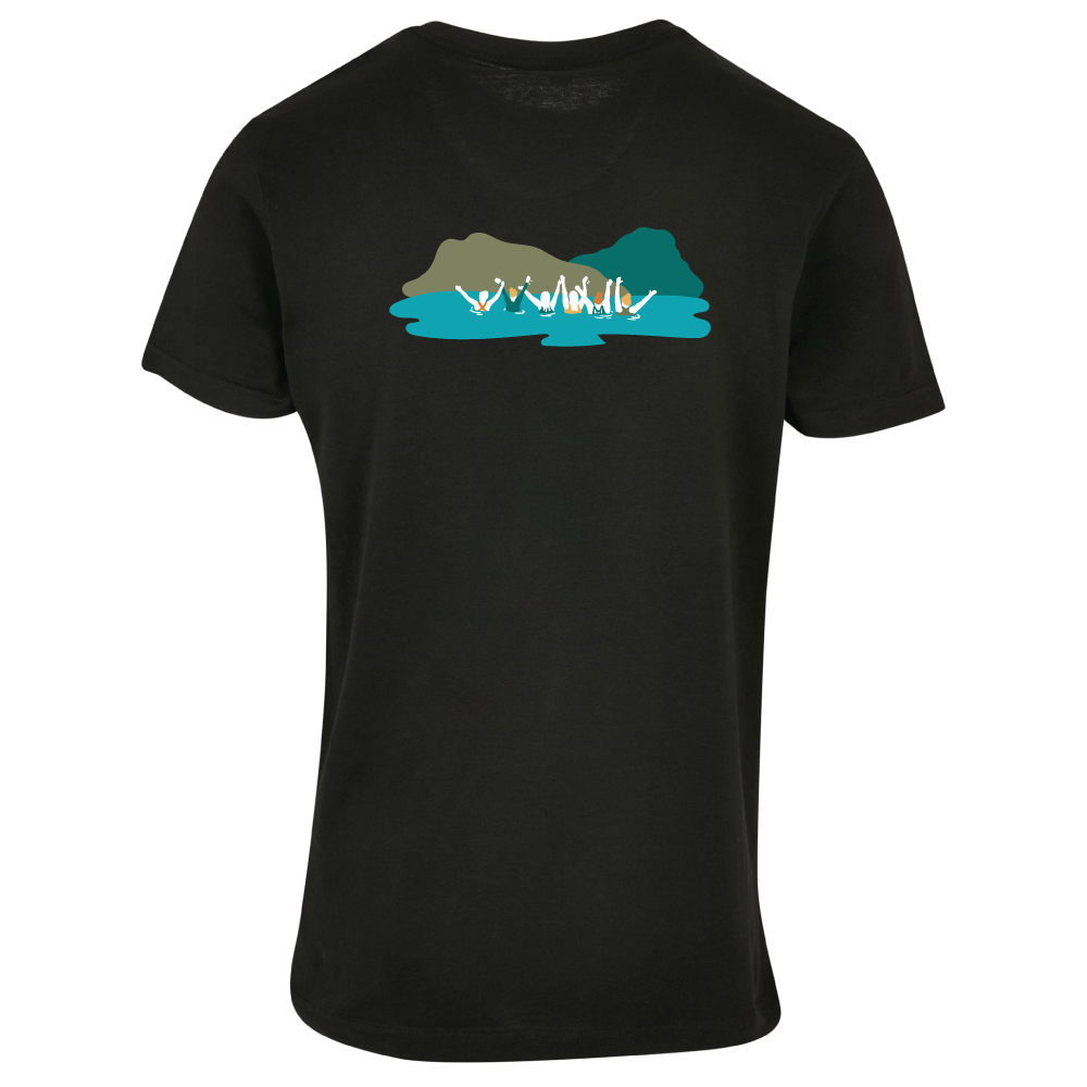 Maverick Mums Mountain Wild Swimming Group Relaxed Fit T-Shirt | Unisex Adventure Tee | Front & Back Design