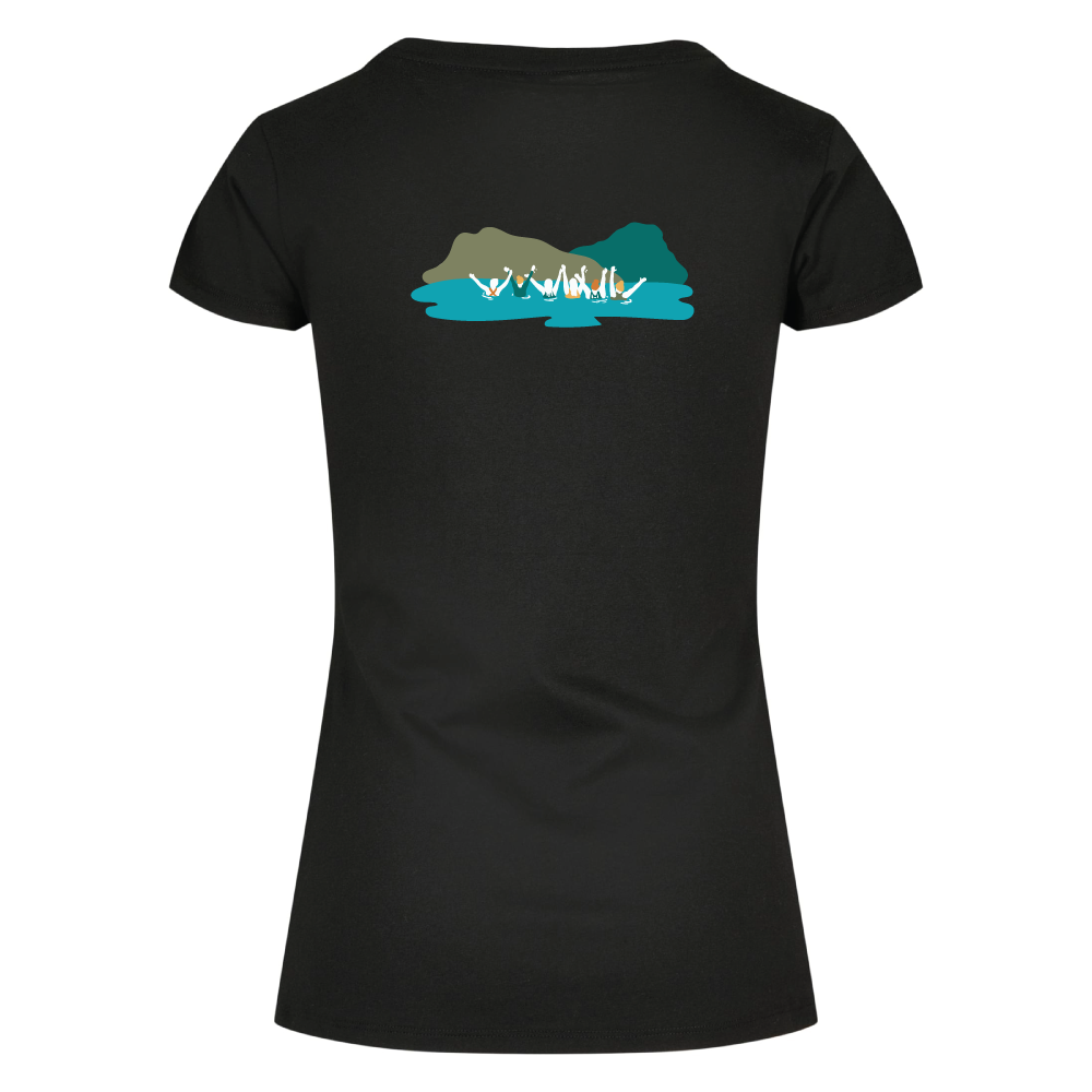 Maverick Mums Mountain Wild Swimming Group Classic Fit T-Shirt | Unisex Adventure Tee | Front & Back Design