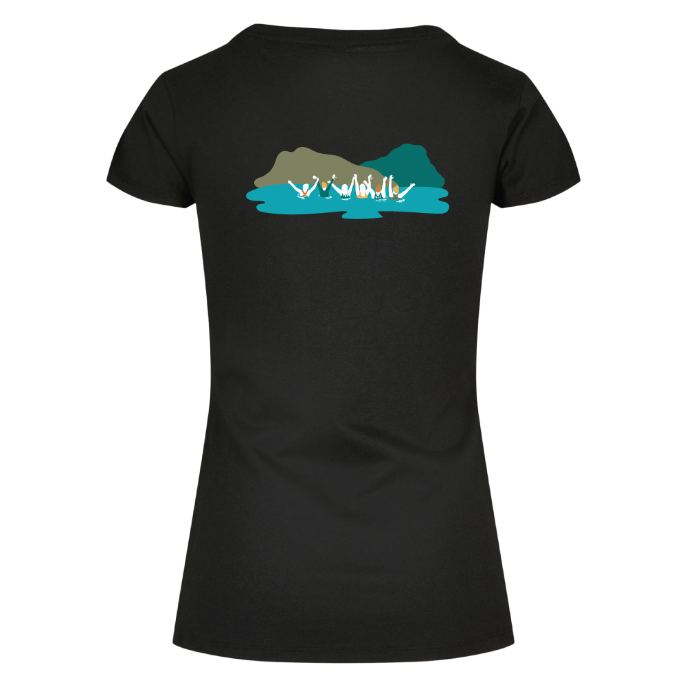 Maverick Mums Mountain Wild Swimming Group Classic Fit T-Shirt | Unisex Adventure Tee | Front & Back Design