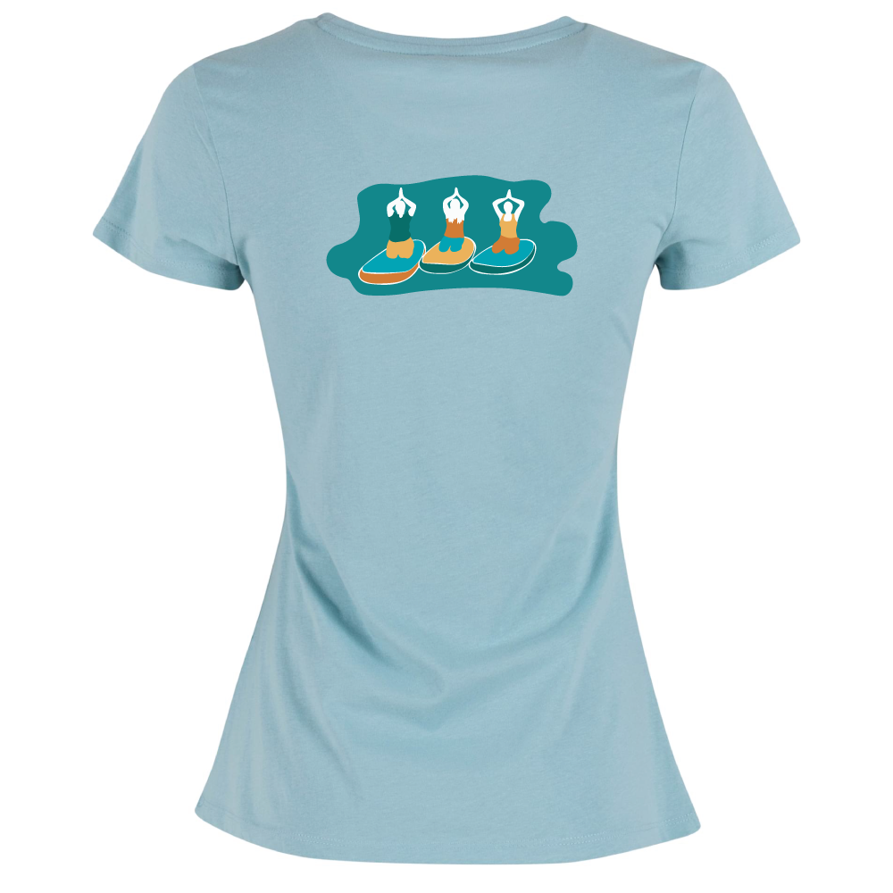 Maverick Mums Paddleboard Yoga Group Classic Fit T-Shirt | Unisex Adventure Tee | Front & Back Design
