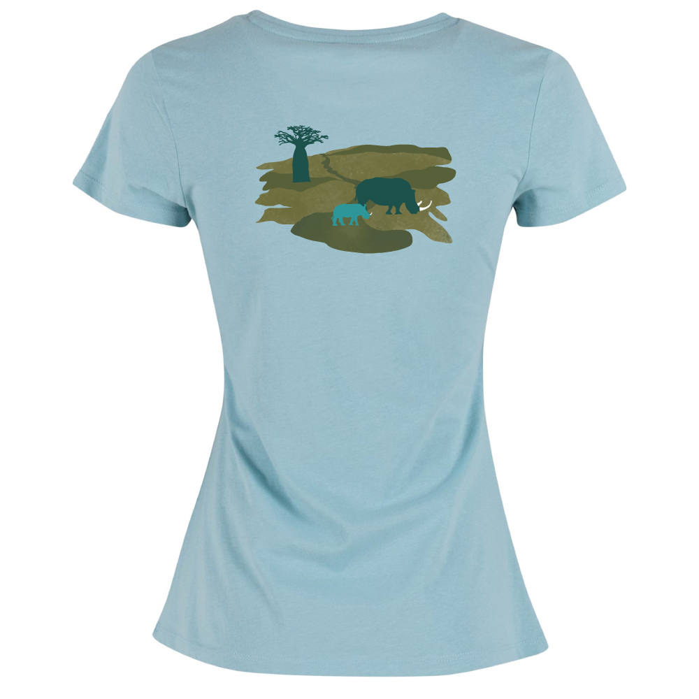Maverick Mums Rhino Mother and Calf Classic Fit T-Shirt | Adventure Tee | Front & Back Print