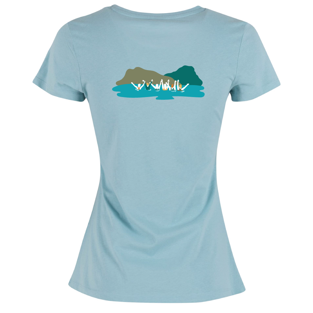 Maverick Mums Mountain Wild Swimming Group Classic Fit T-Shirt | Unisex Adventure Tee | Front & Back Design