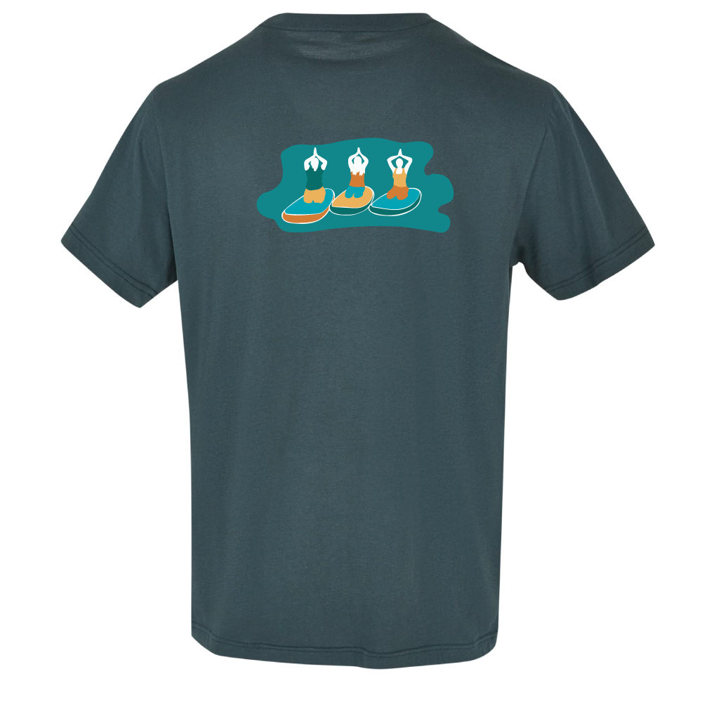 Maverick Mums Paddleboard Yoga Group Relaxed Fit T-Shirt | Unisex Adventure Tee | Front & Back Design