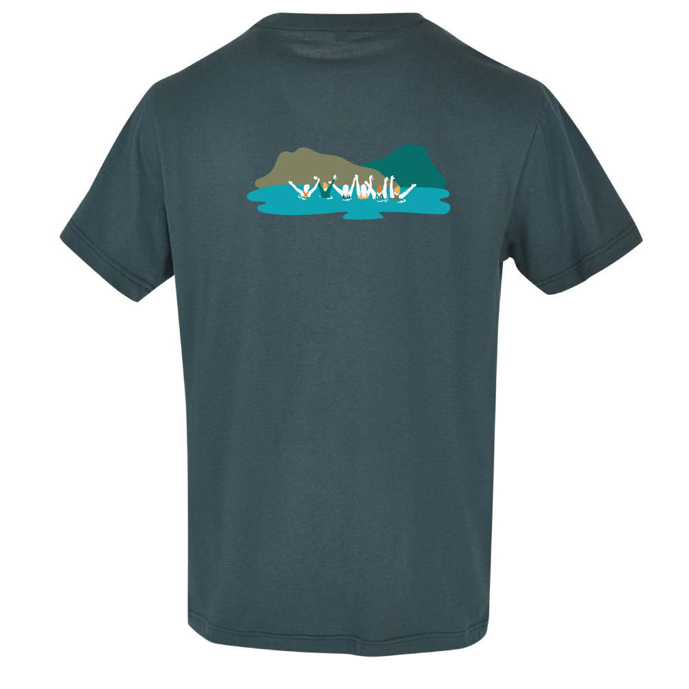 Maverick Mums Mountain Wild Swimming Group Relaxed Fit T-Shirt | Unisex Adventure Tee | Front & Back Design