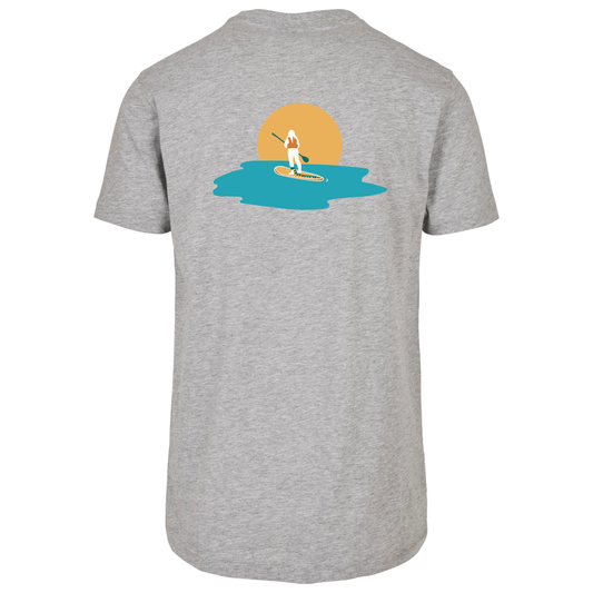 Maverick Mums Sunset Paddleboard Relaxed Fit T-Shirt | Unisex Adventure Tee | Front & Back Design