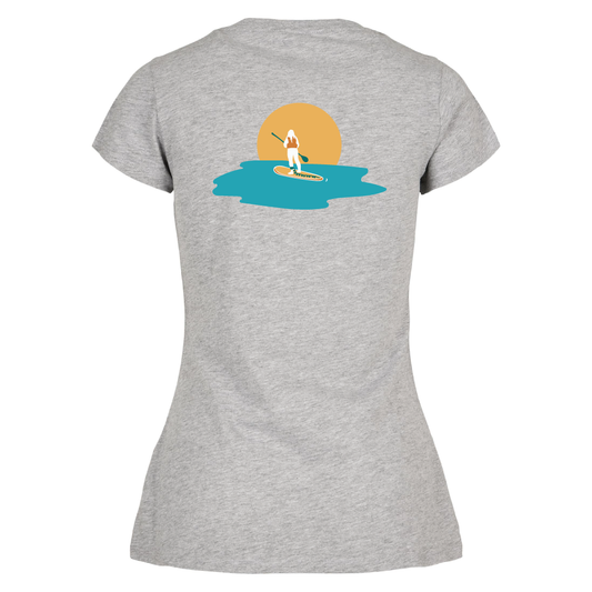 Maverick Mums Sunset Paddleboard Classic Fit T-Shirt | Unisex Adventure Tee | Front & Back Design