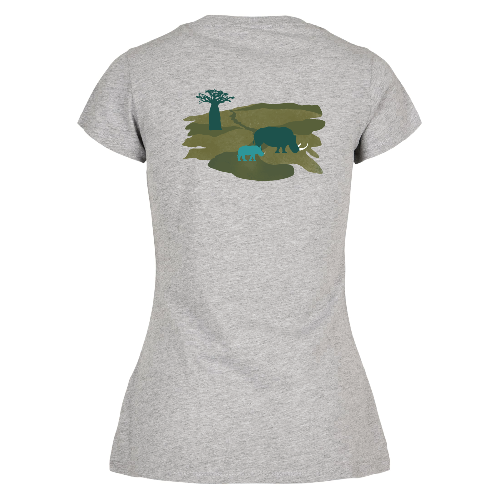 Maverick Mums Rhino Mother and Calf Classic Fit T-Shirt | Adventure Tee | Front & Back Print