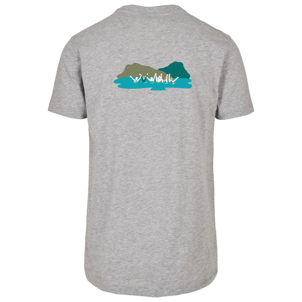 Maverick Mums Mountain Wild Swimming Group Relaxed Fit T-Shirt | Unisex Adventure Tee | Front & Back Design