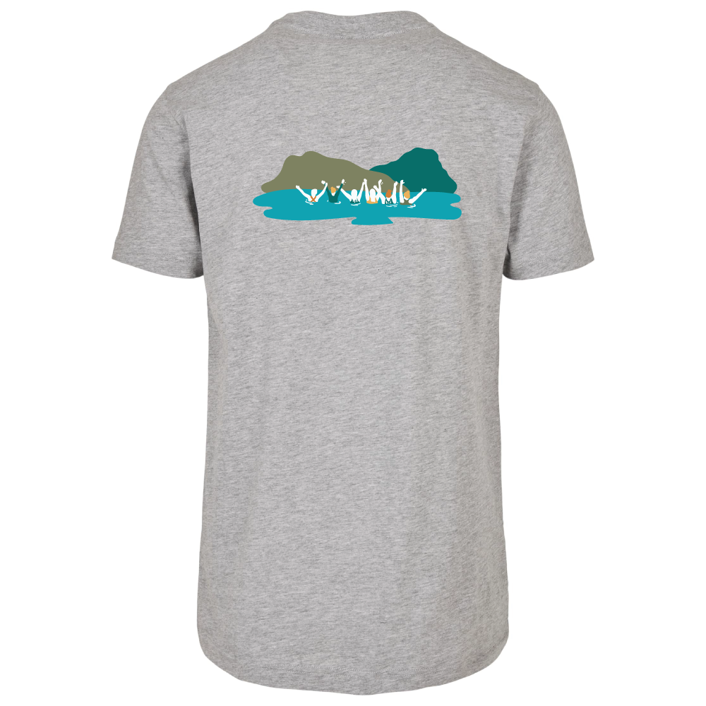 Maverick Mums Mountain Wild Swimming Group Relaxed Fit T-Shirt | Unisex Adventure Tee | Front & Back Design