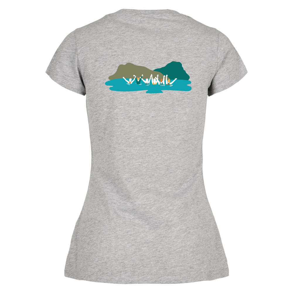 Maverick Mums Mountain Wild Swimming Group Classic Fit T-Shirt | Unisex Adventure Tee | Front & Back Design