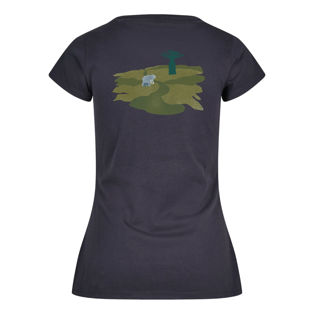 Maverick Mums Elephant Mother and Calf Classic Fit T-Shirt | Adventure Tee | Front & Back Print