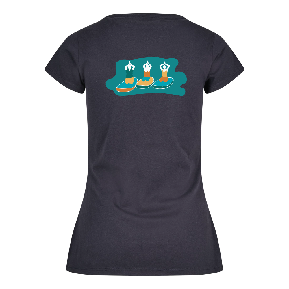 Maverick Mums Paddleboard Yoga Group Classic Fit T-Shirt | Unisex Adventure Tee | Front & Back Design