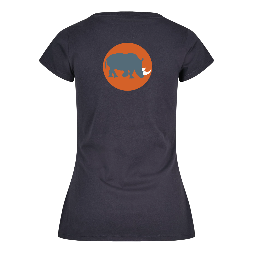 Maverick Mums Sunset Rhino Classic Fit T-Shirt | Adventure Tee | Front & Back Print