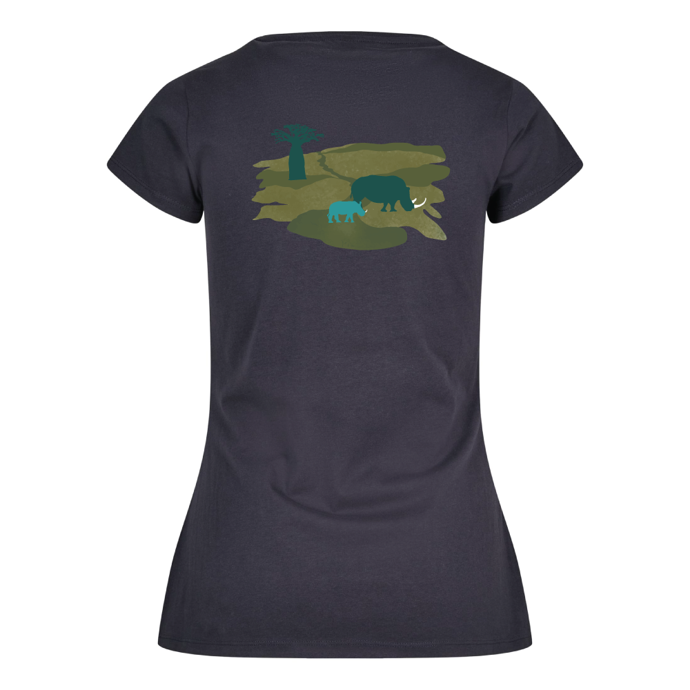 Maverick Mums Rhino Mother and Calf Classic Fit T-Shirt | Adventure Tee | Front & Back Print