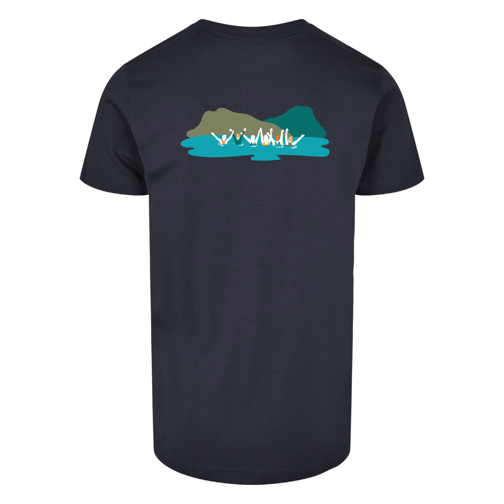 Maverick Mums Mountain Wild Swimming Group Relaxed Fit T-Shirt | Unisex Adventure Tee | Front & Back Design