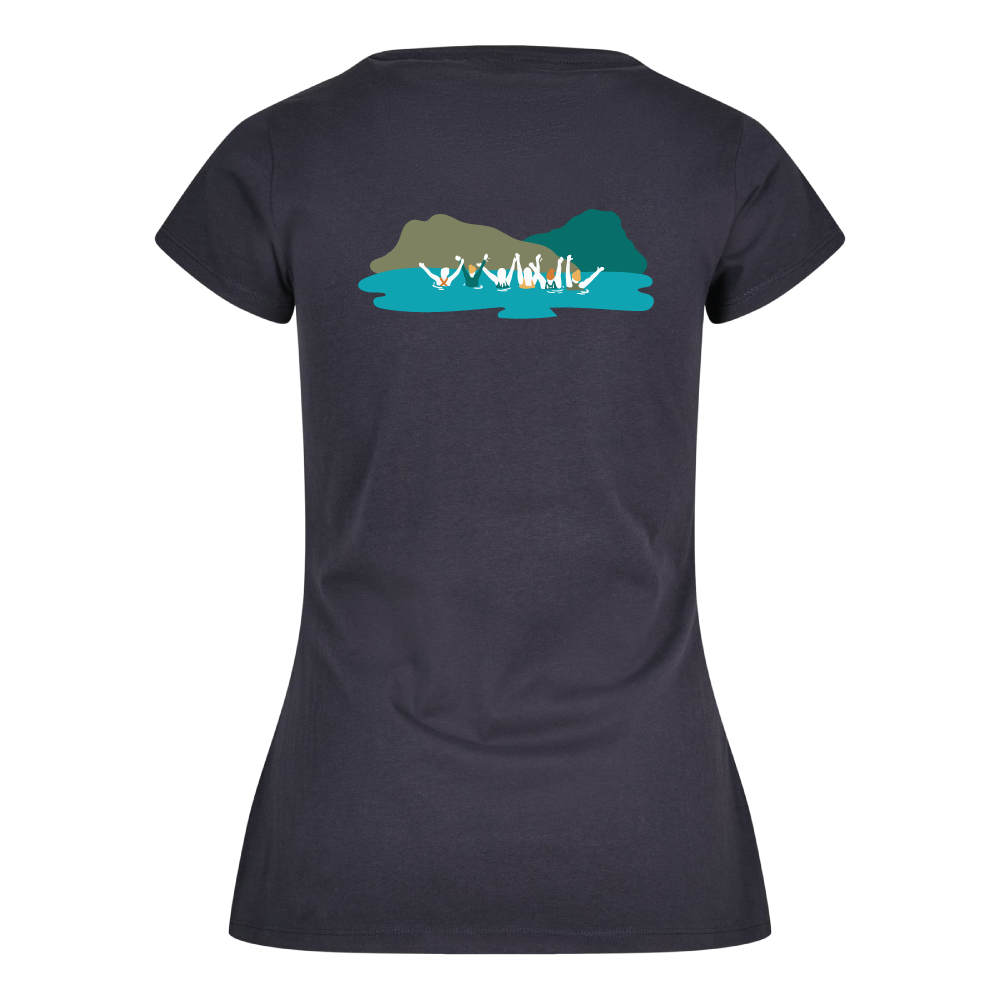 Maverick Mums Mountain Wild Swimming Group Classic Fit T-Shirt | Unisex Adventure Tee | Front & Back Design