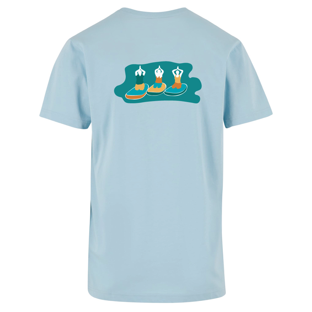 Maverick Mums Paddleboard Yoga Group Relaxed Fit T-Shirt | Unisex Adventure Tee | Front & Back Design