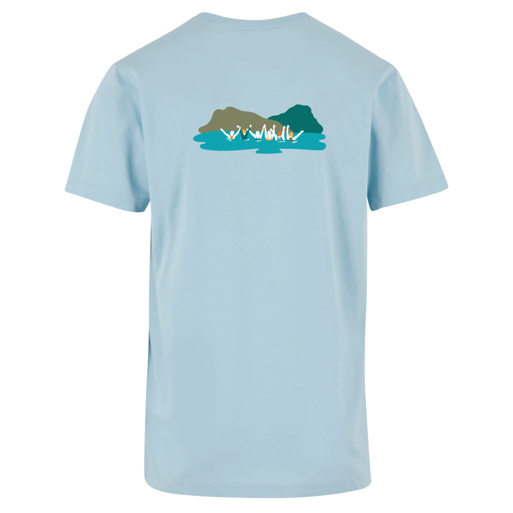 Maverick Mums Mountain Wild Swimming Group Relaxed Fit T-Shirt | Unisex Adventure Tee | Front & Back Design