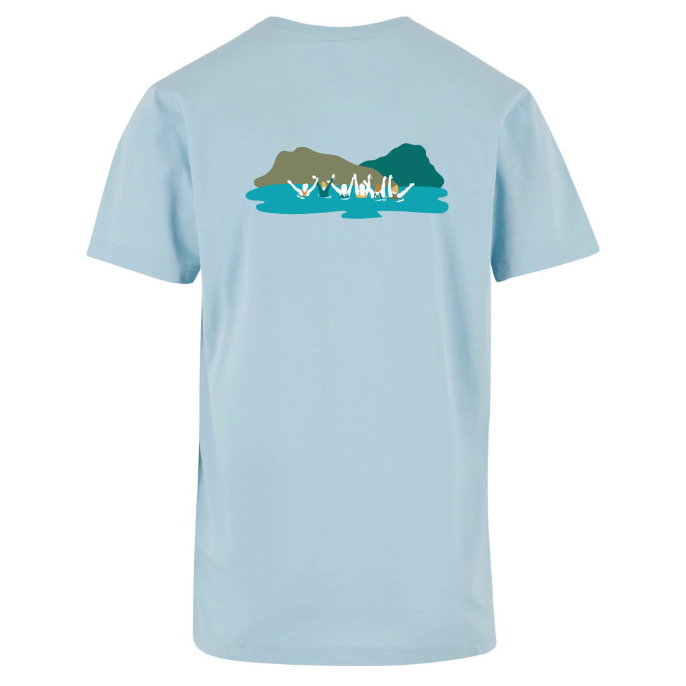 Maverick Mums Mountain Wild Swimming Group Relaxed Fit T-Shirt | Unisex Adventure Tee | Front & Back Design