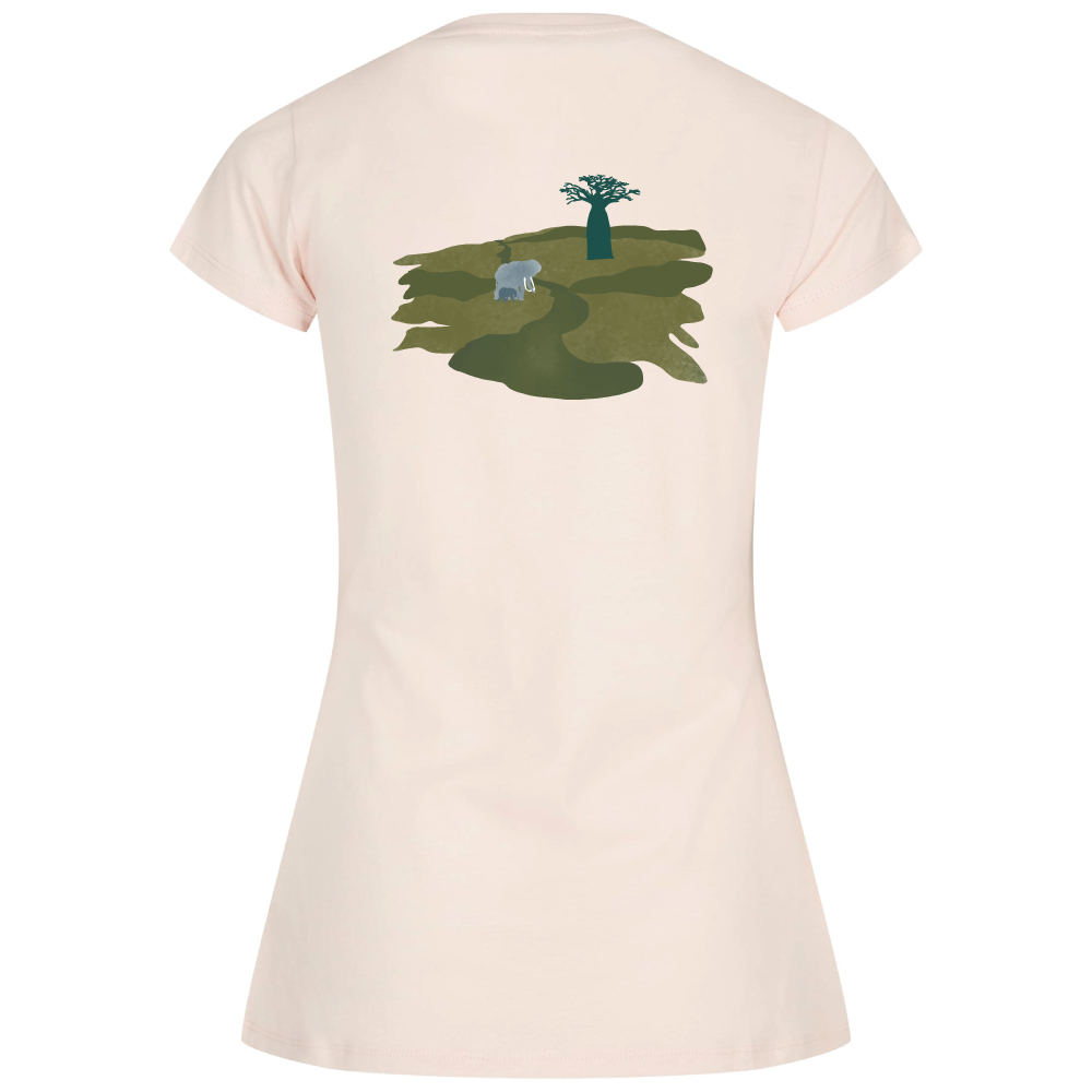 Maverick Mums Elephant Mother and Calf Classic Fit T-Shirt | Adventure Tee | Front & Back Print
