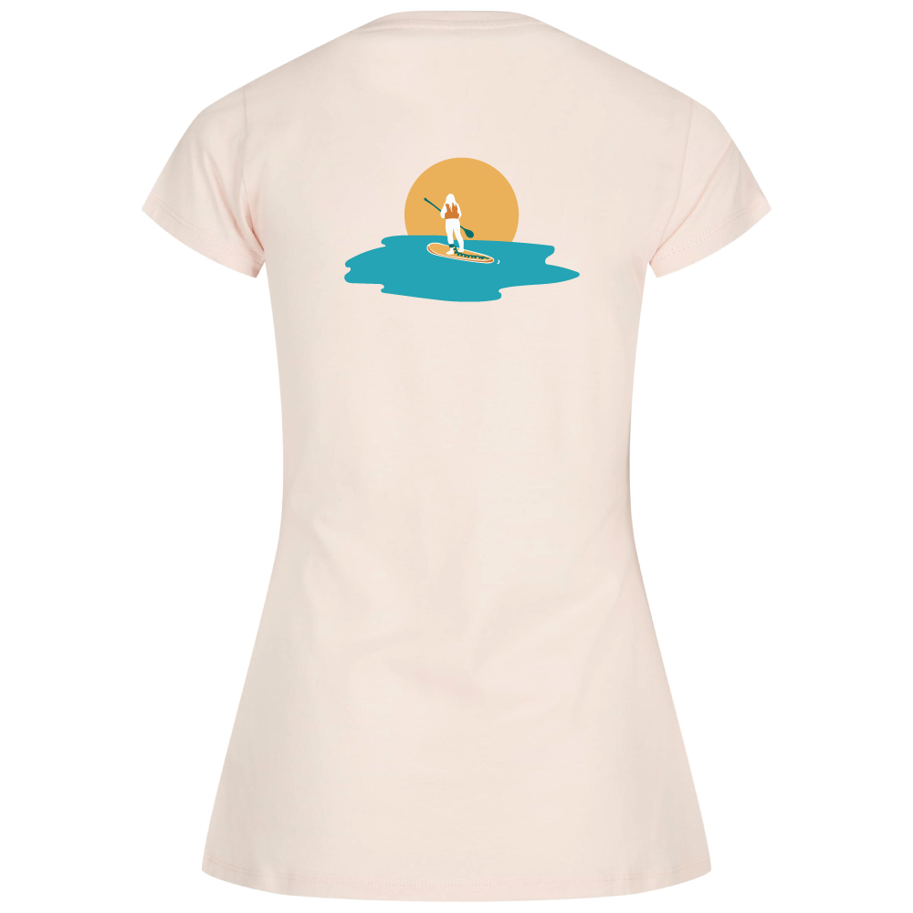 Maverick Mums Sunset Paddleboard Classic Fit T-Shirt | Unisex Adventure Tee | Front & Back Design