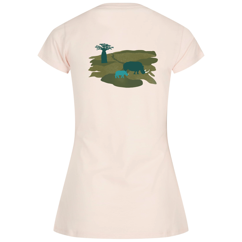 Maverick Mums Rhino Mother and Calf Classic Fit T-Shirt | Adventure Tee | Front & Back Print