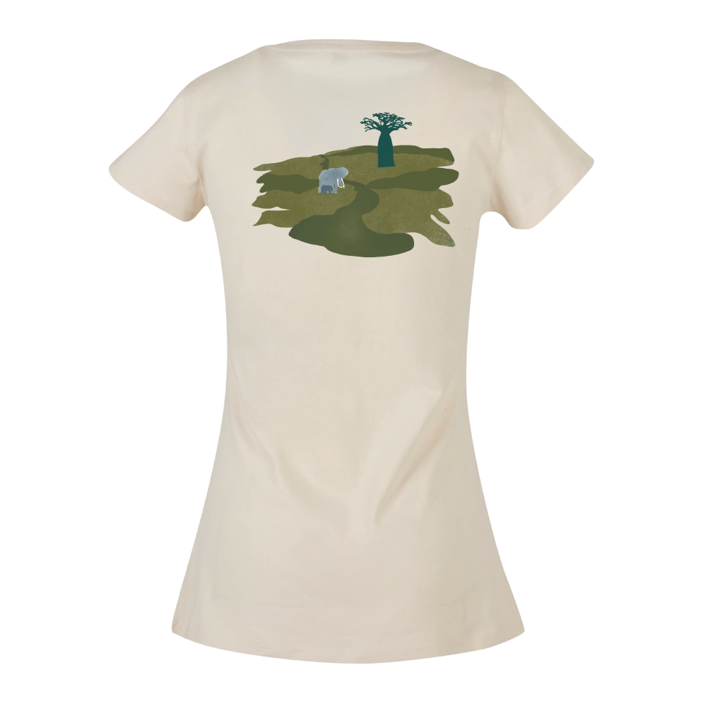 Maverick Mums Elephant Mother and Calf Classic Fit T-Shirt | Adventure Tee | Front & Back Print