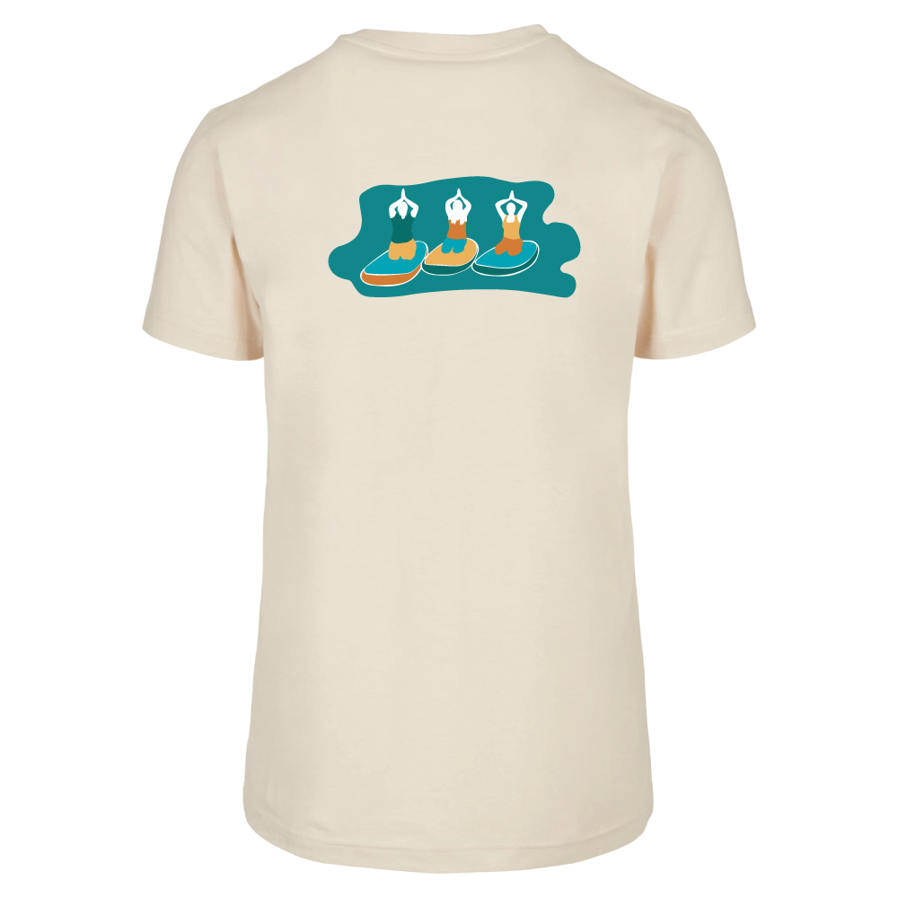 Maverick Mums Paddleboard Yoga Group Relaxed Fit T-Shirt | Unisex Adventure Tee | Front & Back Design