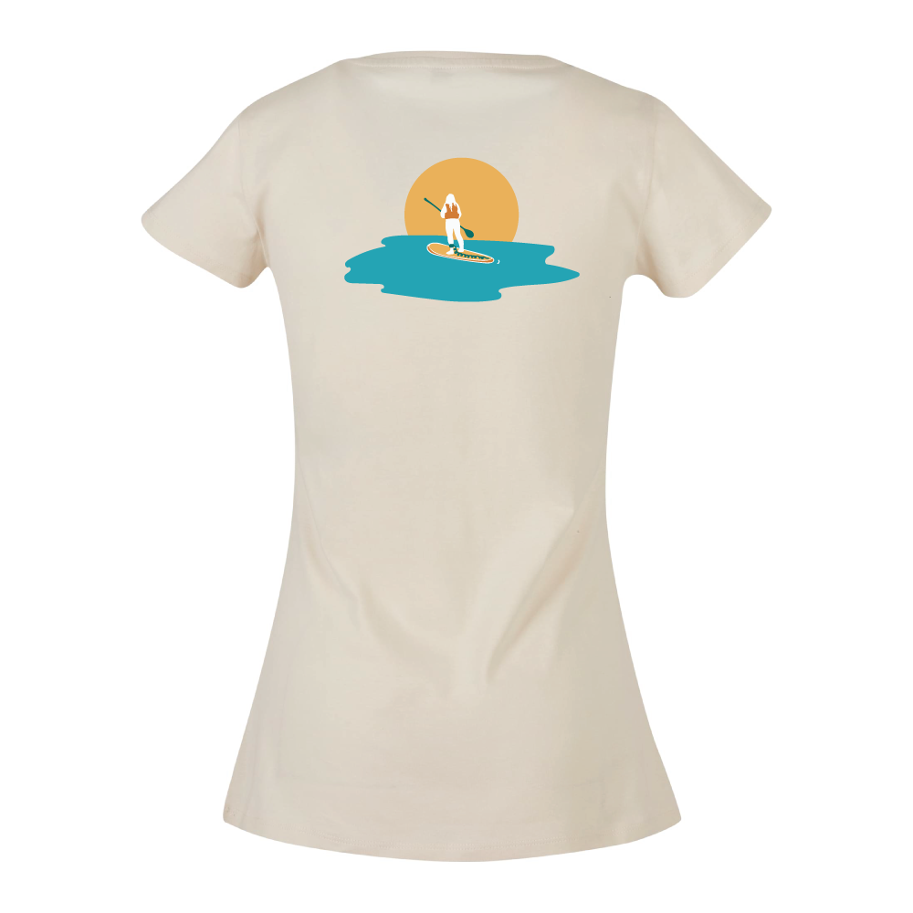 Maverick Mums Sunset Paddleboard Classic Fit T-Shirt | Unisex Adventure Tee | Front & Back Design