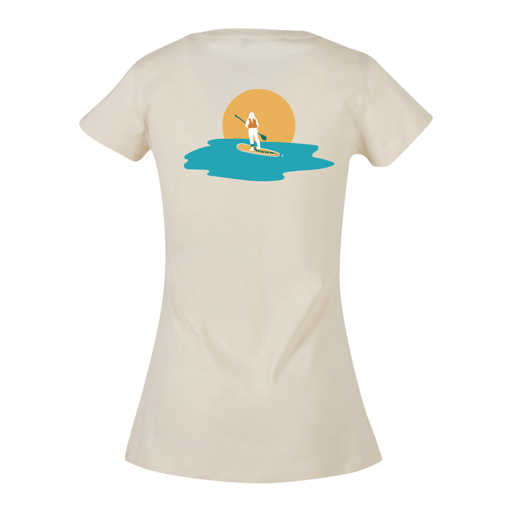 Maverick Mums Sunset Paddleboard Classic Fit T-Shirt | Unisex Adventure Tee | Front & Back Design