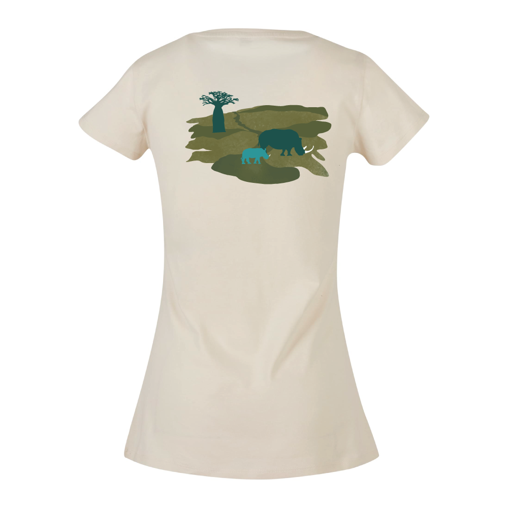Maverick Mums Rhino Mother and Calf Classic Fit T-Shirt | Adventure Tee | Front & Back Print