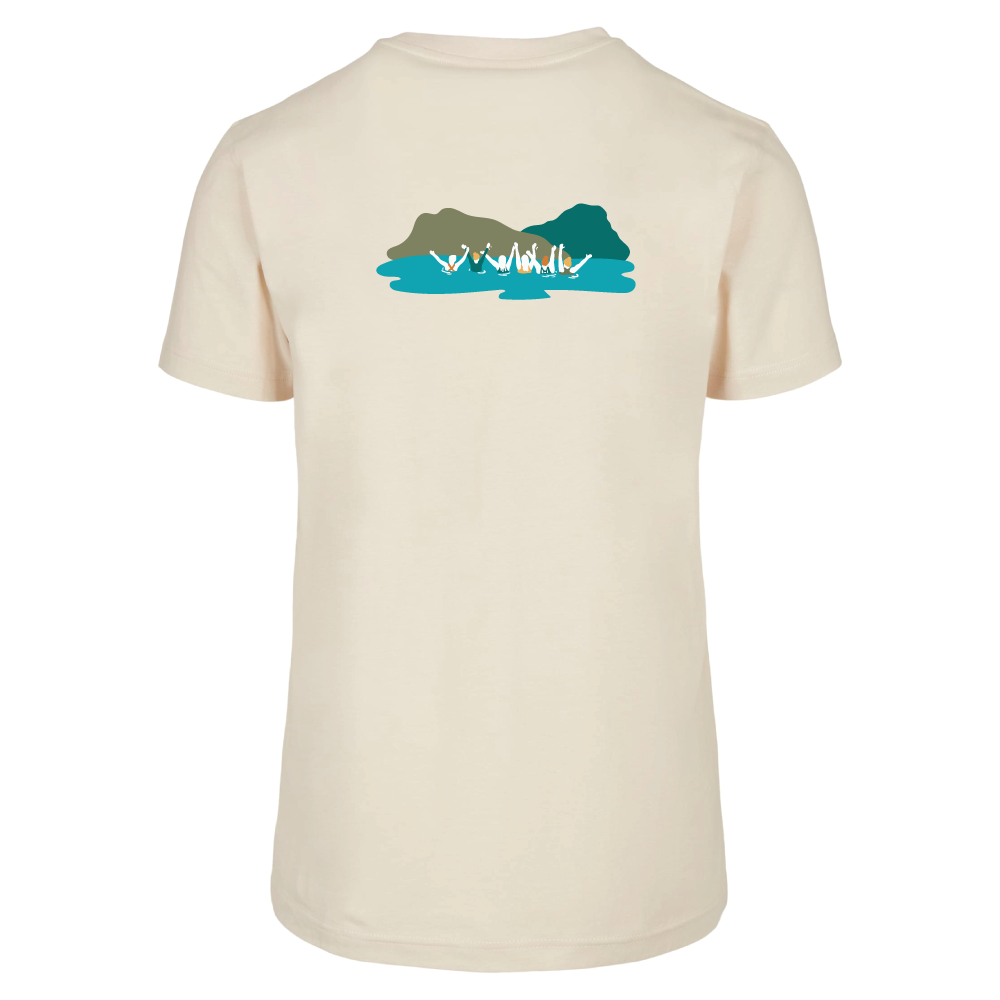 Maverick Mums Mountain Wild Swimming Group Relaxed Fit T-Shirt | Unisex Adventure Tee | Front & Back Design