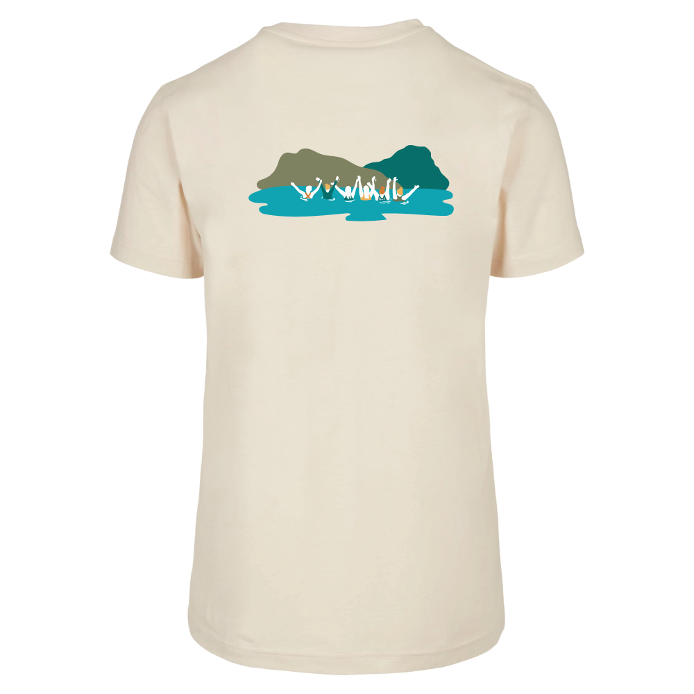 Maverick Mums Mountain Wild Swimming Group Relaxed Fit T-Shirt | Unisex Adventure Tee | Front & Back Design